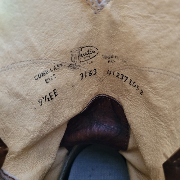 Justin Jackson Boots, Men's Size 9.5 EE (Wide) - Chestnut - Picture 4 of 10